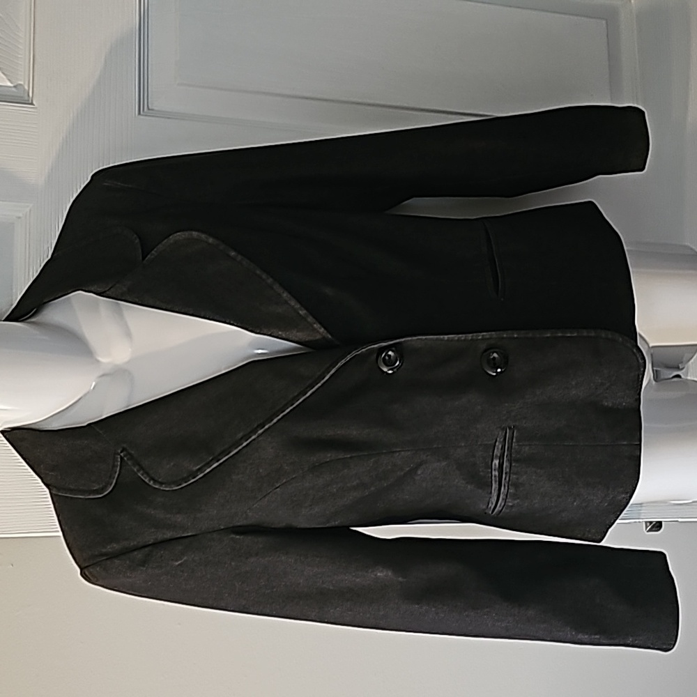 AGB Black Denim Blazer.  Size 8.